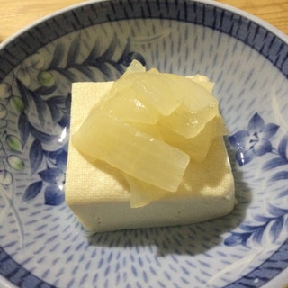 玉ねぎの味噌煮豆腐♪